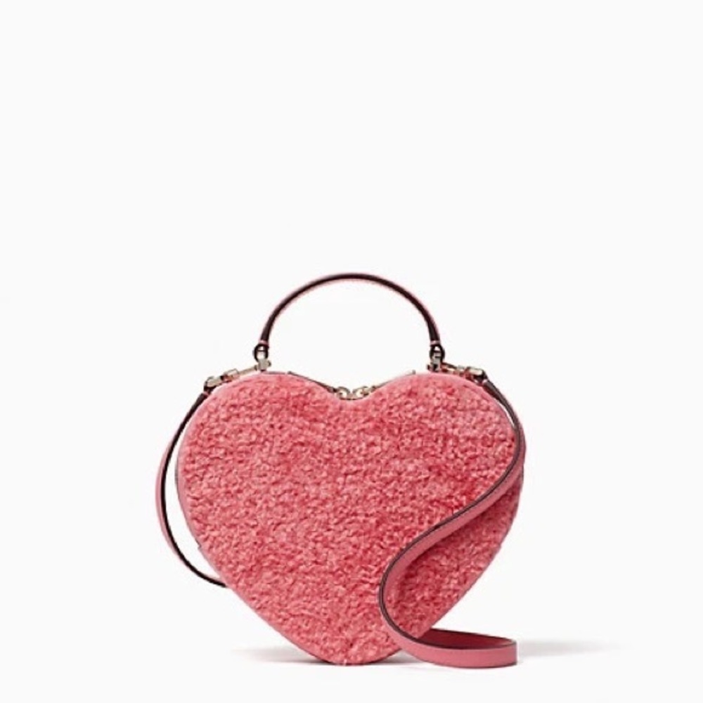 Kate Spade Faux Fur Heart Bag Love Shack